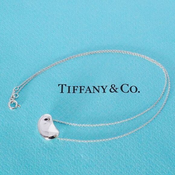 Tiffany & Co Bean Silver Necklace 25-162s - Picture 4 of 8
